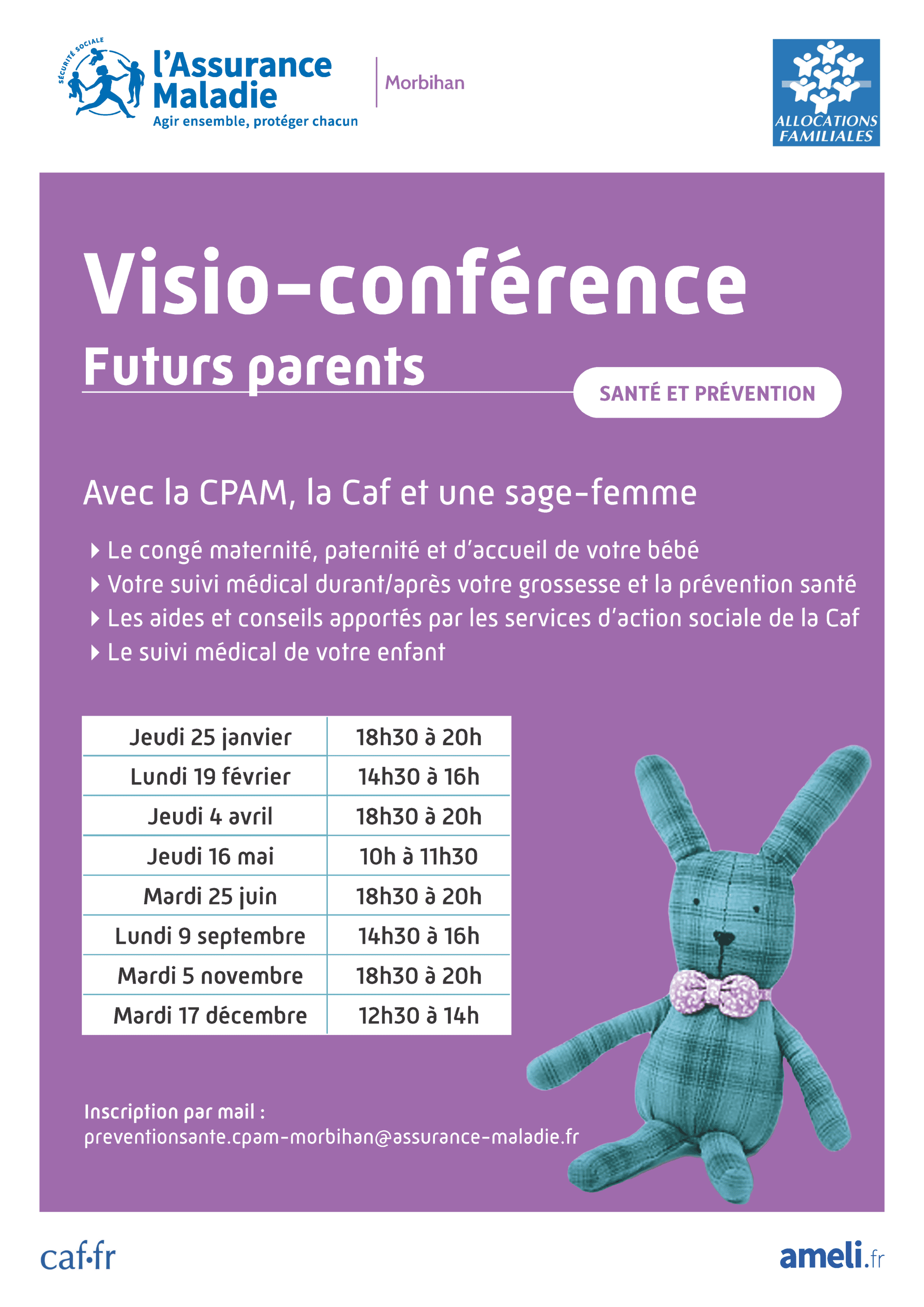Webinaires de la CPAM pour les futurs parents - Ploërmel Communauté